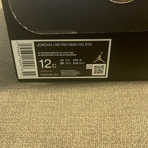 Denim Jordan 1 high kids 12C
